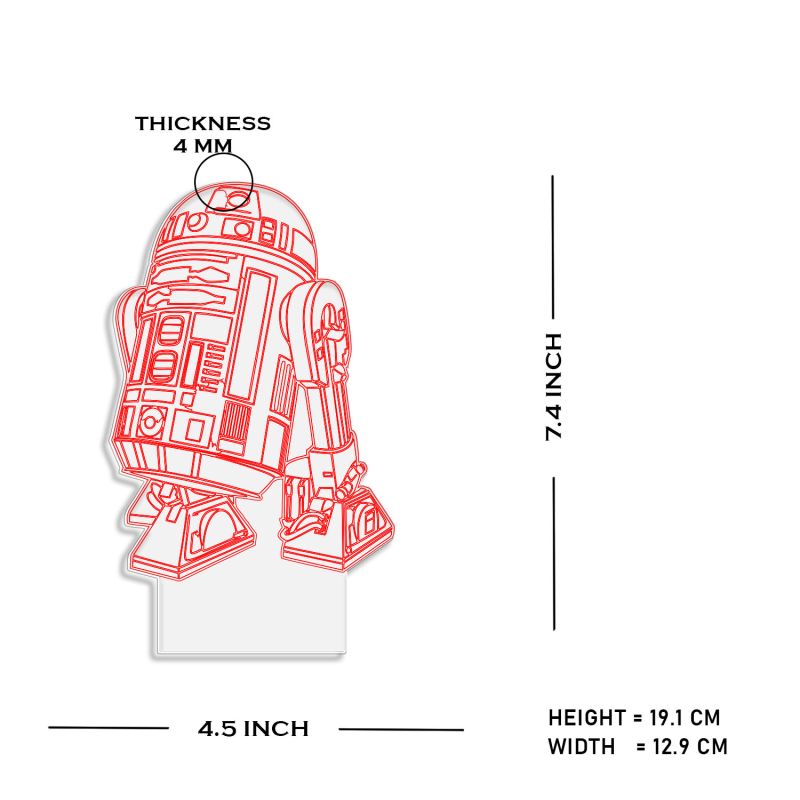 Star Wars Character R2 D2 Night Lamp